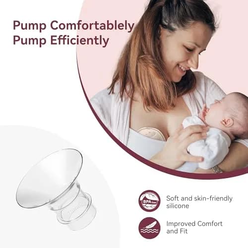TOVVILD 18mm Flange Inserts for 24mm Flanges, 4 Pack | BPA-Free Silicone for Comfortable Pumping thumbnail 8