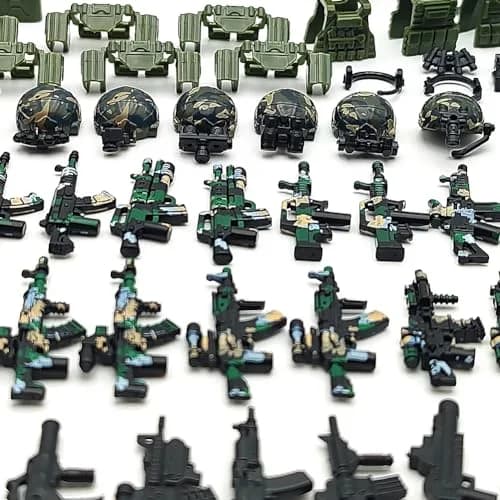 CONVENTEJOY Military Weapon Guns Accessories for Minifigure Block Toys 260pcs | ASTM-Tested ABS Plastic Building Block Toy thumbnail 6
