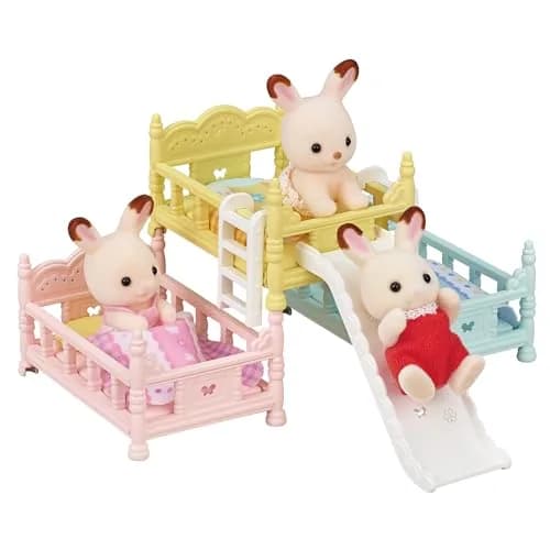Calico Critters Triple Bunk Beds Set - Dollhouse Furniture & Accessories | Imaginative Play for Kids 3+ thumbnail 2