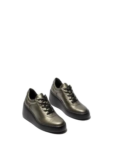 Fly London Dipo638fly Sneakers Graphite 7/7.5 | Lightweight Comfort with 2.5 Inch Wedge Heel thumbnail 2