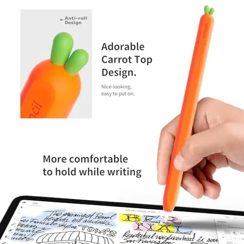 ELETIUO Silicone Case for Apple Pencil USB-C Carrot | Anti-Slip Magnetic Cover (0.082kg) thumbnail 4