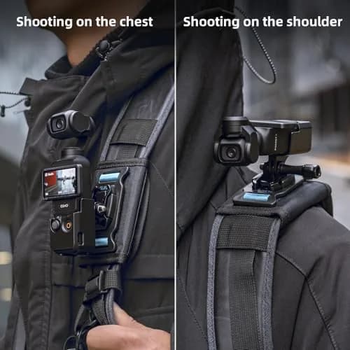 SUREWO Osmo Pocket 3 Backpack Mount | Shoulder Strap Camera Clamp for DJI Osmo Pocket 3 thumbnail 6