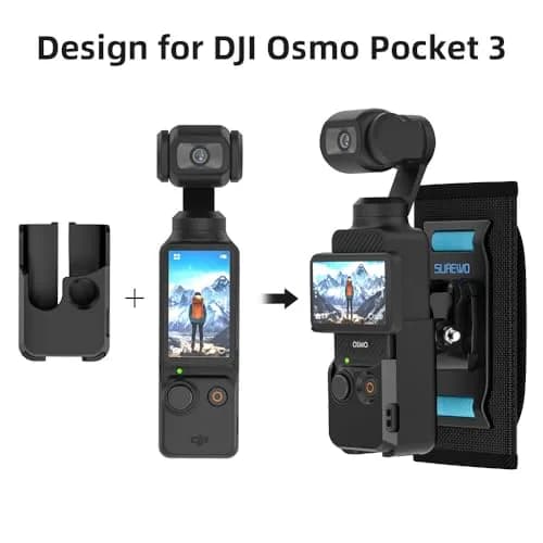 SUREWO Osmo Pocket 3 Backpack Mount | Shoulder Strap Camera Clamp for DJI Osmo Pocket 3 thumbnail 2