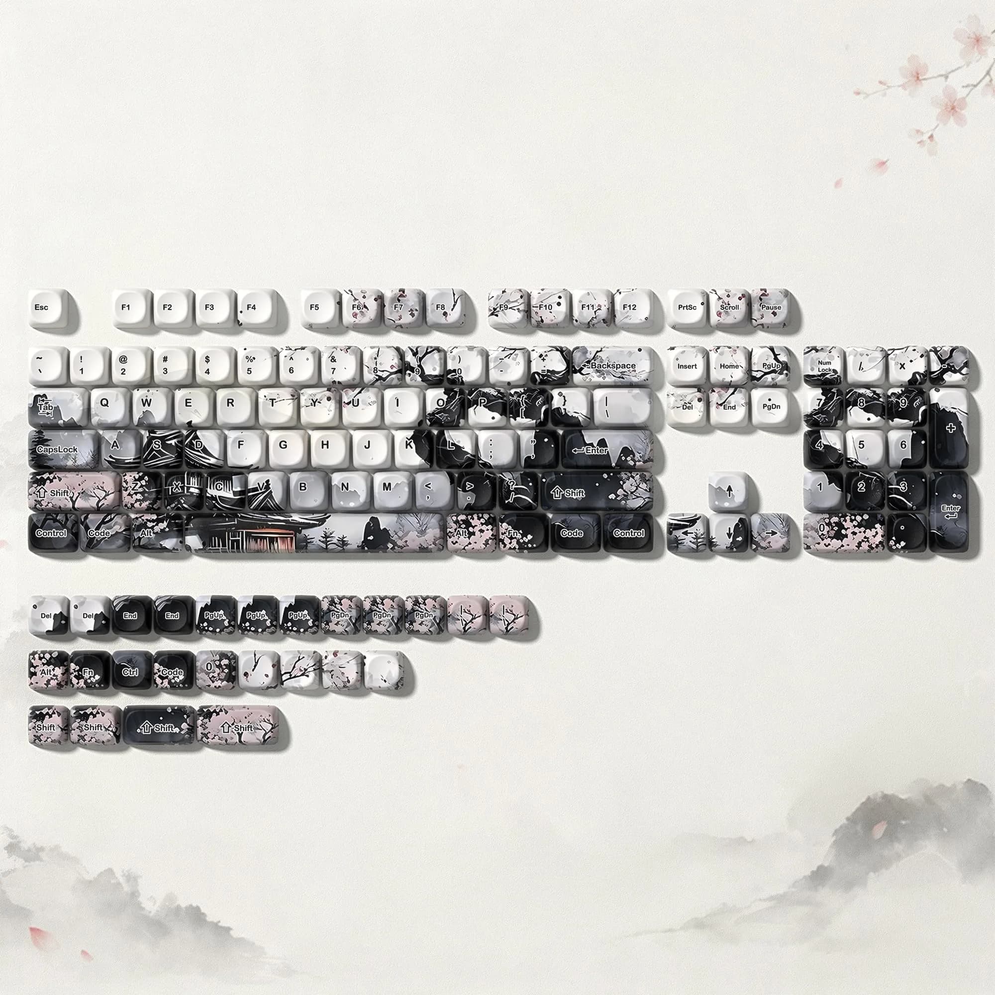 Womier MOA Japanese Keycaps Set M-Beige, 130 Keys | Doubleshot PBT Keycaps for Mechanical Keyboards - main product image