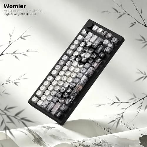 Womier MOA Japanese Keycaps Set M-Beige, 130 Keys | Doubleshot PBT Keycaps for Mechanical Keyboards thumbnail 2