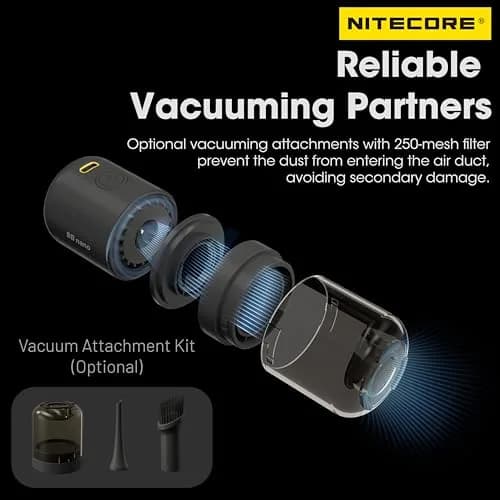 NITECORE BB Nano Portable Electronic Air Blower 99g (3.49 oz) | Powerful 2.6 kPa Dust Removal thumbnail 4
