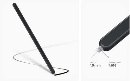 SLQ Slim S Pen Fold Edition for Galaxy Z Fold 6/5 1.5mm Pen Tip with 3 Tips (Black) thumbnail 2