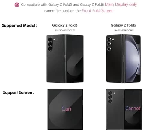 SLQ Slim S Pen Fold Edition for Galaxy Z Fold 6/5 1.5mm Pen Tip with 3 Tips (Black) thumbnail 3