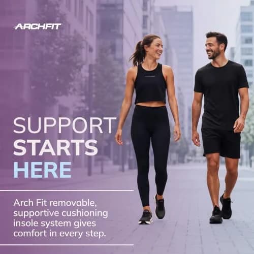 Skechers Women's Max Cushioning Arch Fit 2.0 Adelphi Slip-Ins Sneakers, Black/Lavender, 6.5 | Podiatrist Support & Easy Wear thumbnail 6