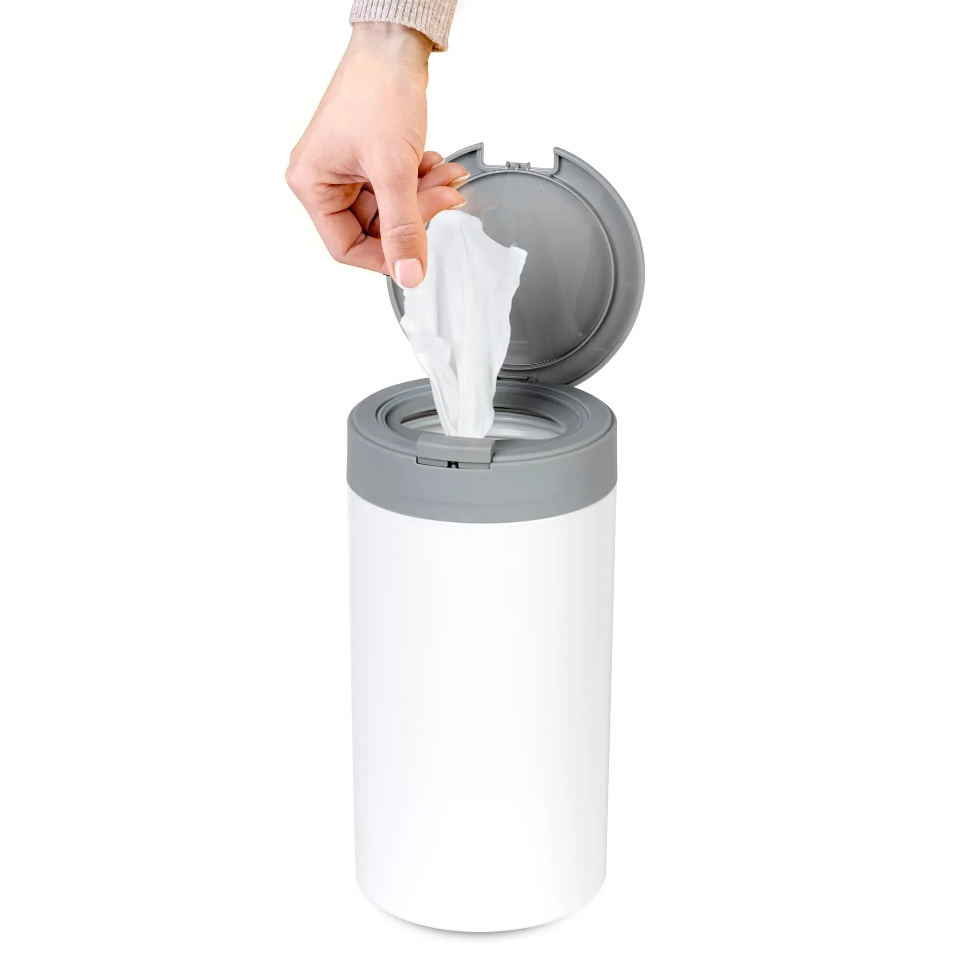 Inevibe Disinfecting Wipes Holder for Kitchen, Bathroom, Classroom | Airtight Push Button Design (White) - main product image