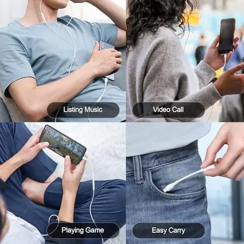 UorMe USB C to 3.5mm Headphone Adapter White 2-Pack | Hi-Fi Sound Quality with DAC Chip thumbnail 7