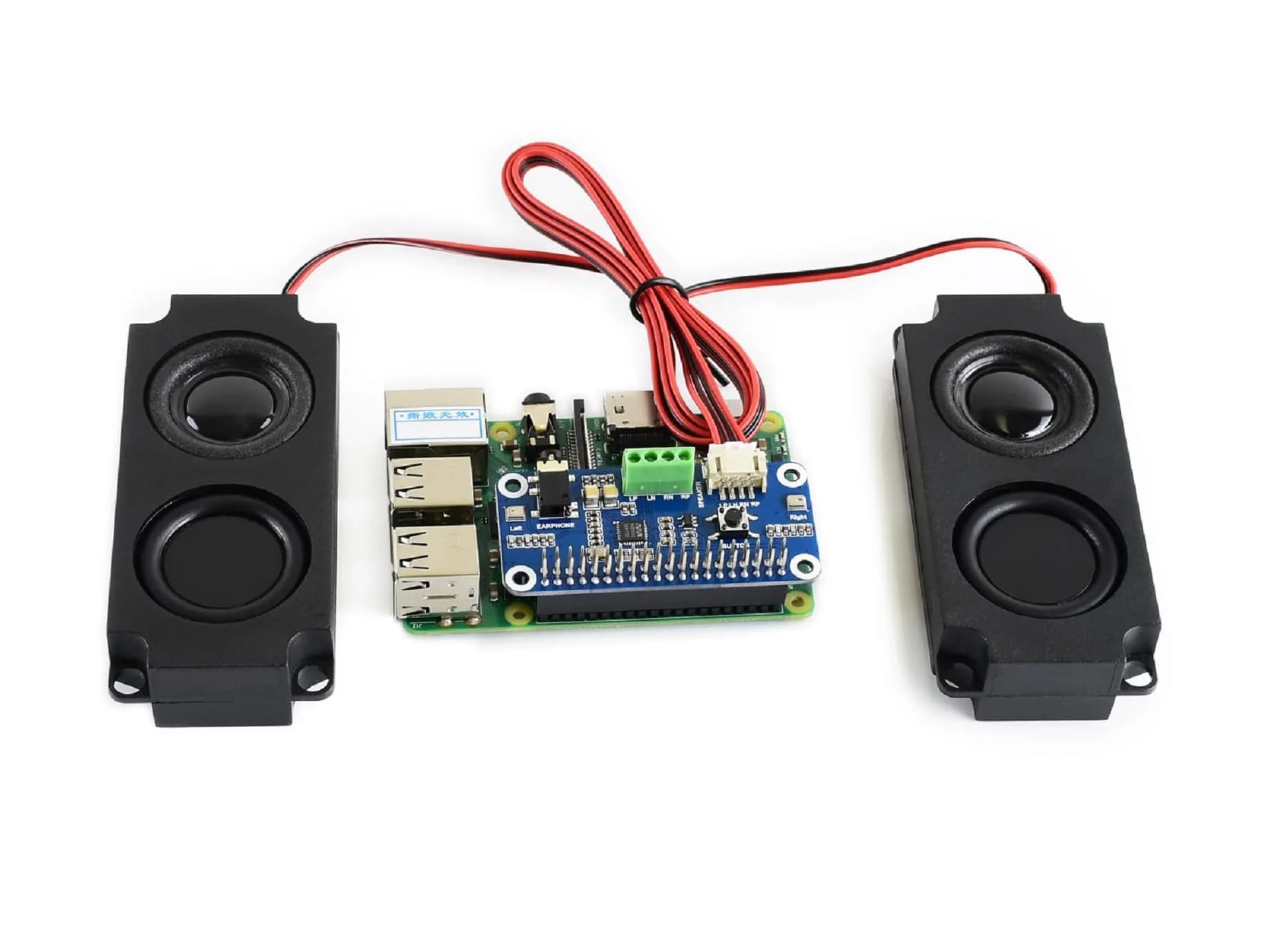 Wonrabai WM8960 Hi-Fi Sound Card HAT for Raspberry Pi 5/4B/3B+/3B/Pi Zero 2W/ Zero W/Pico W/Pico 2W, Stereo Encode/Decode, Play/Record, Drives Speakers | 96kHz Sample Rate