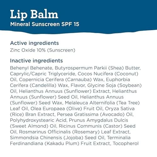 BLUE LIZARD Mineral SPF 15 Lip Balm 3-Pack | Broad Spectrum Sun Protection, Natural Coconut Flavor, 8 Natural Oils thumbnail 7