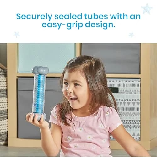 Learning Resources Calming Sounds Sensory Tubes Rain Sound Fidget Tubes Ages 3+ | Soothing Rain & Storm Sounds for Mindfulness thumbnail 6