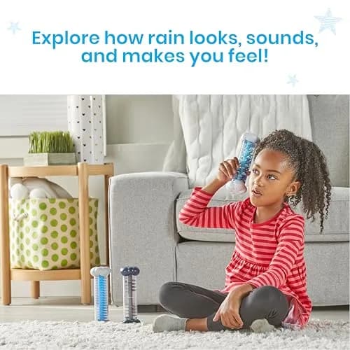 Learning Resources Calming Sounds Sensory Tubes Rain Sound Fidget Tubes Ages 3+ | Soothing Rain & Storm Sounds for Mindfulness thumbnail 3