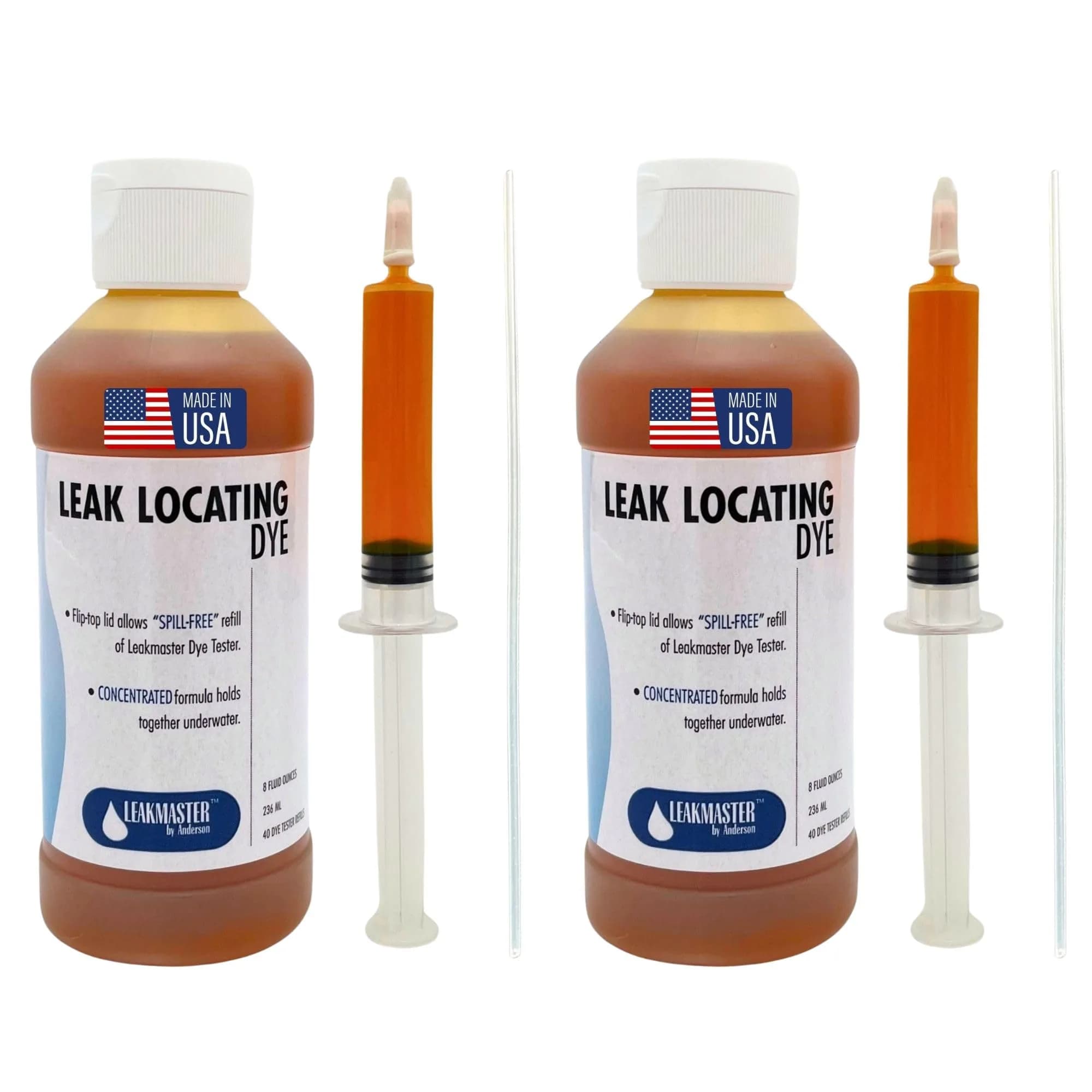 Leakmaster Yellow Dye Pool Leak Detection Kit 2 Pack | Pinpoint Leaks with Precision - main product image