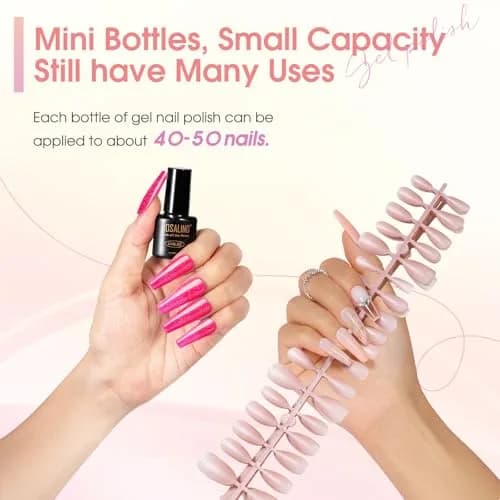 ROSALIND 30pcs Jelly Gel Polish Set, 26 Colors Translucent Nude Pink Gel, 5ml (0.17 Fl Oz) Each | Salon Quality for India thumbnail 5