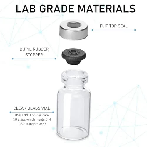 Knixxo 2ml Sealed Sample Glass Vials with Self-Healing Injection Port, 10 Pack (2ml / 0.067 Fl Oz) thumbnail 2