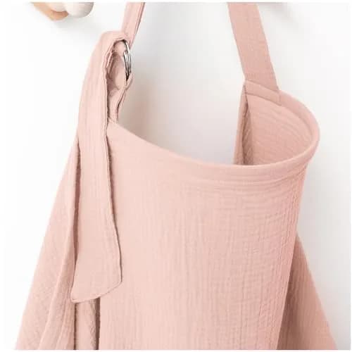 MairMore 100% Muslin Cotton Nursing Cover Pink 44 x 28 inches | Breathable & Full Privacy for Moms thumbnail 1