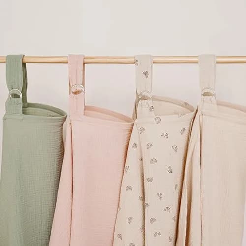 MairMore 100% Muslin Cotton Nursing Cover Pink 44 x 28 inches | Breathable & Full Privacy for Moms thumbnail 7