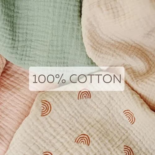MairMore 100% Muslin Cotton Nursing Cover Pink 44 x 28 inches | Breathable & Full Privacy for Moms thumbnail 2