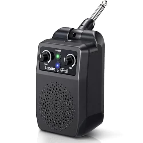 LEKATO Mini Electric Guitar Amp 5W | Portable Bluetooth Practice Amp with 4 Effects thumbnail 1