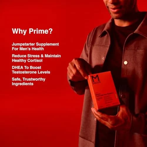 M Drive Prime Men's T-Support Supplement 30 Count | Max Energy & Lean Muscle Support thumbnail 4