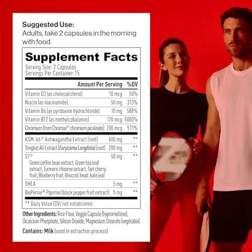 M Drive Prime Men's T-Support Supplement 30 Count | Max Energy & Lean Muscle Support thumbnail 3