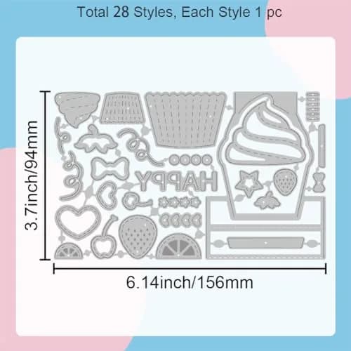 GLOBLELAND Carbon Steel Cupcake Die 6.1x3.7inch | DIY Scrapbooking & Paper Craft thumbnail 6