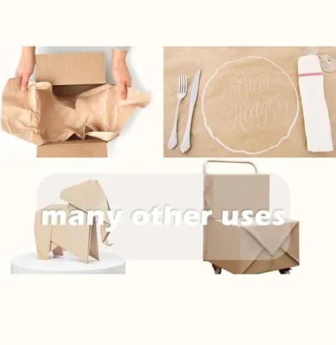PH PERKHOMY Blue Kraft Paper Roll 17.5" x 80' | Versatile Gift & Craft Wrap thumbnail 5