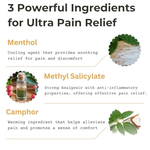 Aboniki Powerful Topical Pain Relief Balm with Natural Ingredients | Fast-Acting Soothing Relief for Joint Pain, Muscle Pain, Soreness, Cramps | 2 Glass Jars, White Formula (50g Total) thumbnail 6