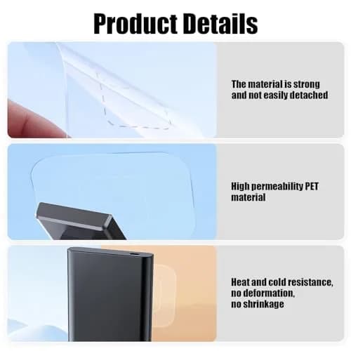 GUGUMO Dash Cam Windshield Sticker Kit, Transparent Film Applicator for On-Dash Cameras | Pack of 6 thumbnail 3