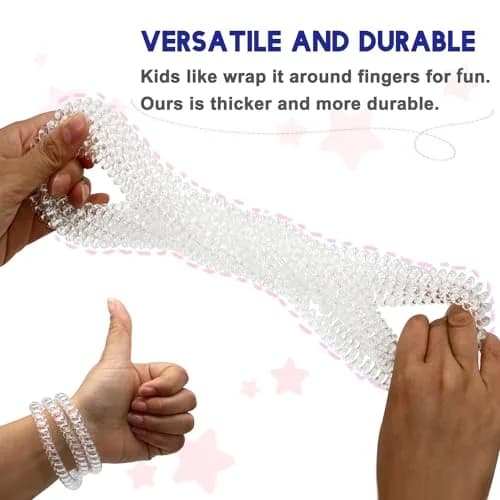 Olugu Clear Coil Chew Necklaces & Bracelets 12 Pcs | Sensory Chewy Jewelry for Kids & Adults thumbnail 3