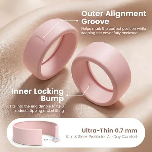 BandSmith Silicone Ring Cover for Oura Ring Gen 3/4, Size M (11/12/13) | Protects Smart Ring During Activities thumbnail 3