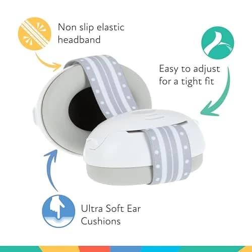Nuby Baby Earmuffs White | Soft Noise Protection for Babies thumbnail 2
