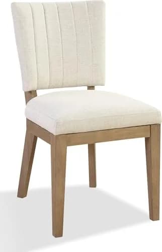 Modus Furniture Sumner Upholstered Dining Chair Set of 2 | Natural Oak & Linen thumbnail 6