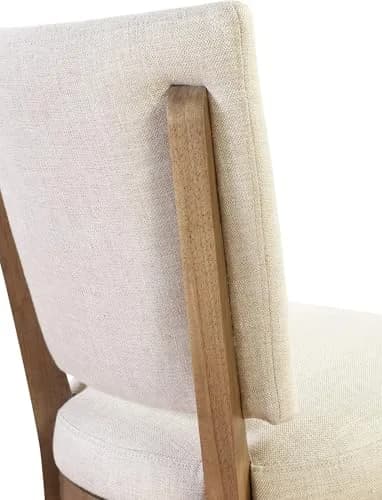 Modus Furniture Sumner Upholstered Dining Chair Set of 2 | Natural Oak & Linen thumbnail 9