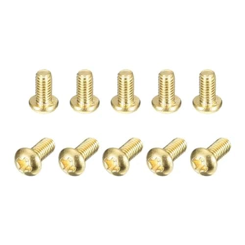 uxcell M3x5mm Brass Machine Screws Phillips Pan Head Fastener Bolts 36 Pcs thumbnail 1