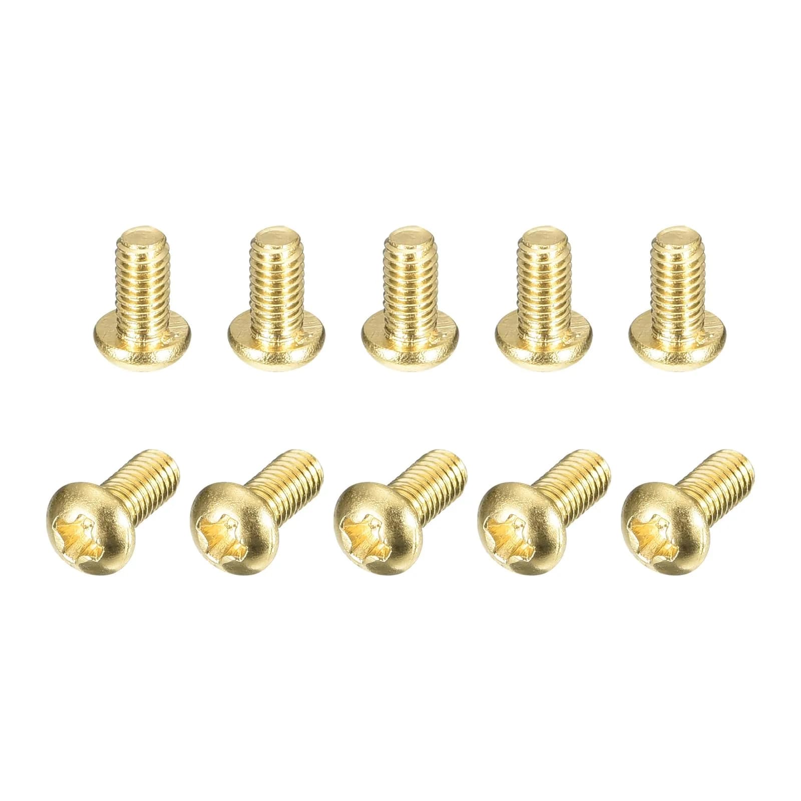 uxcell M3x5mm Brass Machine Screws Phillips Pan Head Fastener Bolts 36 Pcs