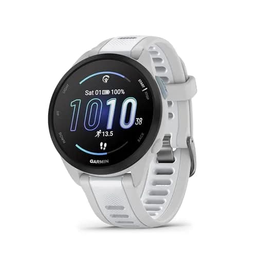 Garmin Forerunner® 165 Running Smartwatch 43mm Whitestone | AMOLED Touchscreen GPS thumbnail 1