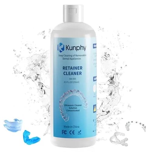 kunphy Ultrasonic Retainer Cleaner Solution 250ml (8.5 Fl Oz) | Professional Dental Appliance Cleaning thumbnail 1