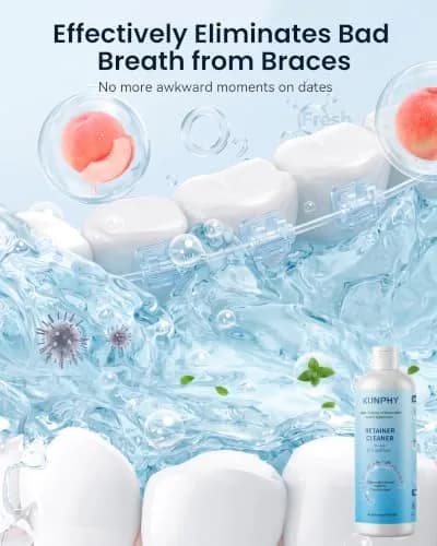 kunphy Ultrasonic Retainer Cleaner Solution 250ml (8.5 Fl Oz) | Professional Dental Appliance Cleaning thumbnail 6