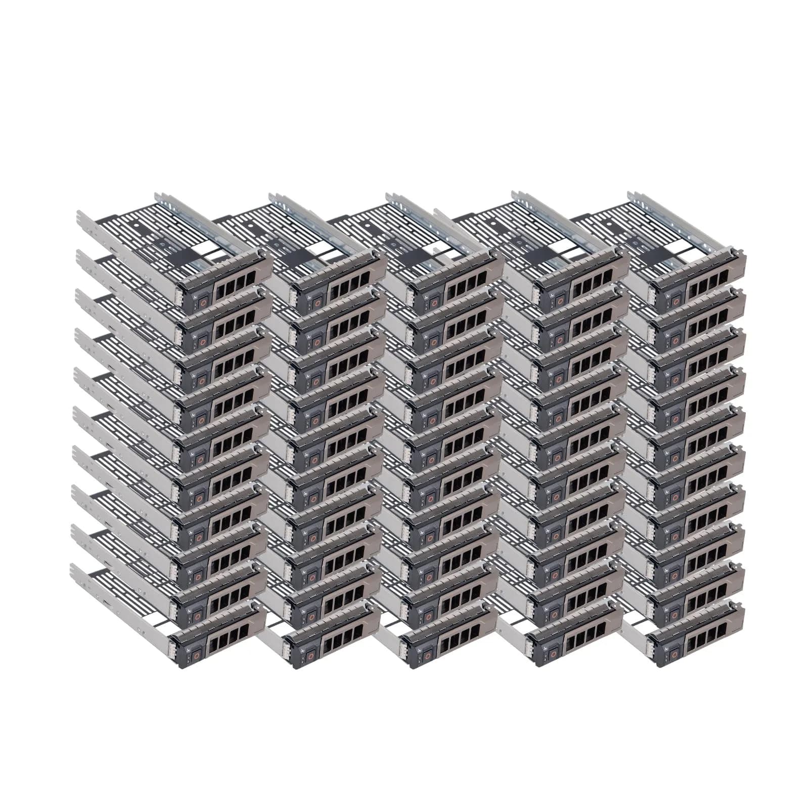 Heretom 50-Pack 3.5 inch SAS/SATA Hard Drive Bracket KG1CH F238F SSD Caddy | Compatible with Dell PowerEdge Servers