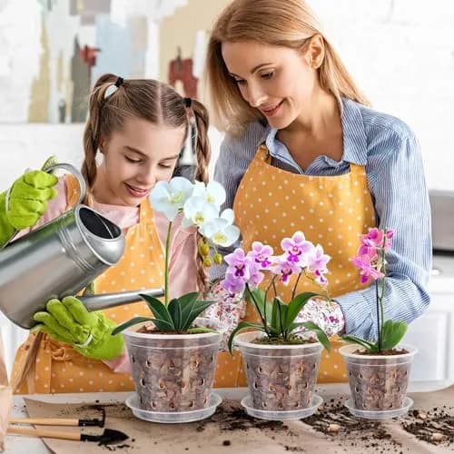 FUIJOL 6 Pack Clear Plant Saucer 4 Inch | Durable Water Catcher for Pots thumbnail 3