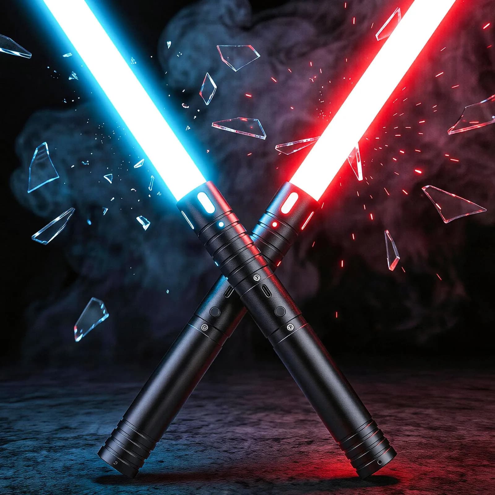 CSNDICE Lightsaber 2 Pack, Metal Hilt, 20 RGB Colors | Dual-Mode Dueling Toy for Kids & Adults - main product image