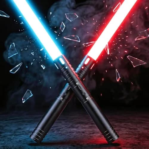 CSNDICE Lightsaber 2 Pack, Metal Hilt, 20 RGB Colors | Dual-Mode Dueling Toy for Kids & Adults thumbnail 1