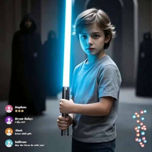 CSNDICE Lightsaber 2 Pack, Metal Hilt, 20 RGB Colors | Dual-Mode Dueling Toy for Kids & Adults thumbnail 7