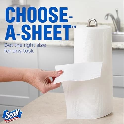 Scott Paper Towels Choose-A-Sheet 30 Double Rolls | Absorbent & Virtually Lint-Free (100 Sheets/roll) thumbnail 9