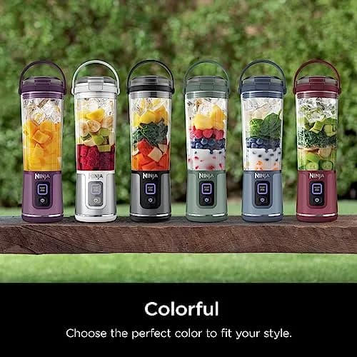 Ninja Portable Blender 18oz | Cordless, Rechargeable, Dual-Color, 2 Pack thumbnail 8