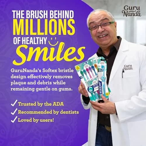 GuruNanda Butter on Gums Toothbrush with Extra Soft Bristles, 2 Count | ADA Accepted for Sensitive Gums thumbnail 6